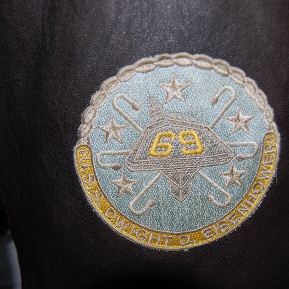 VTG🔥Size:L TYPE G-1 Classic Bomber Flight Patchwork LEATHER Bomber Jacket USA - Picture 4 of 15